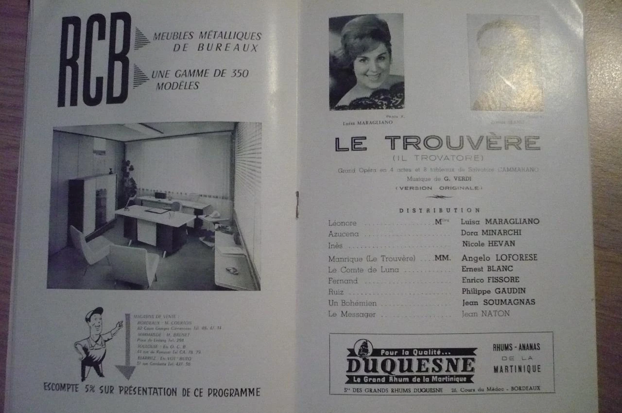 PROGRAMA OFICIAL DO GRANDE TEATRO DE BORDEAUX - Temporada 1963-1964 – photo 5